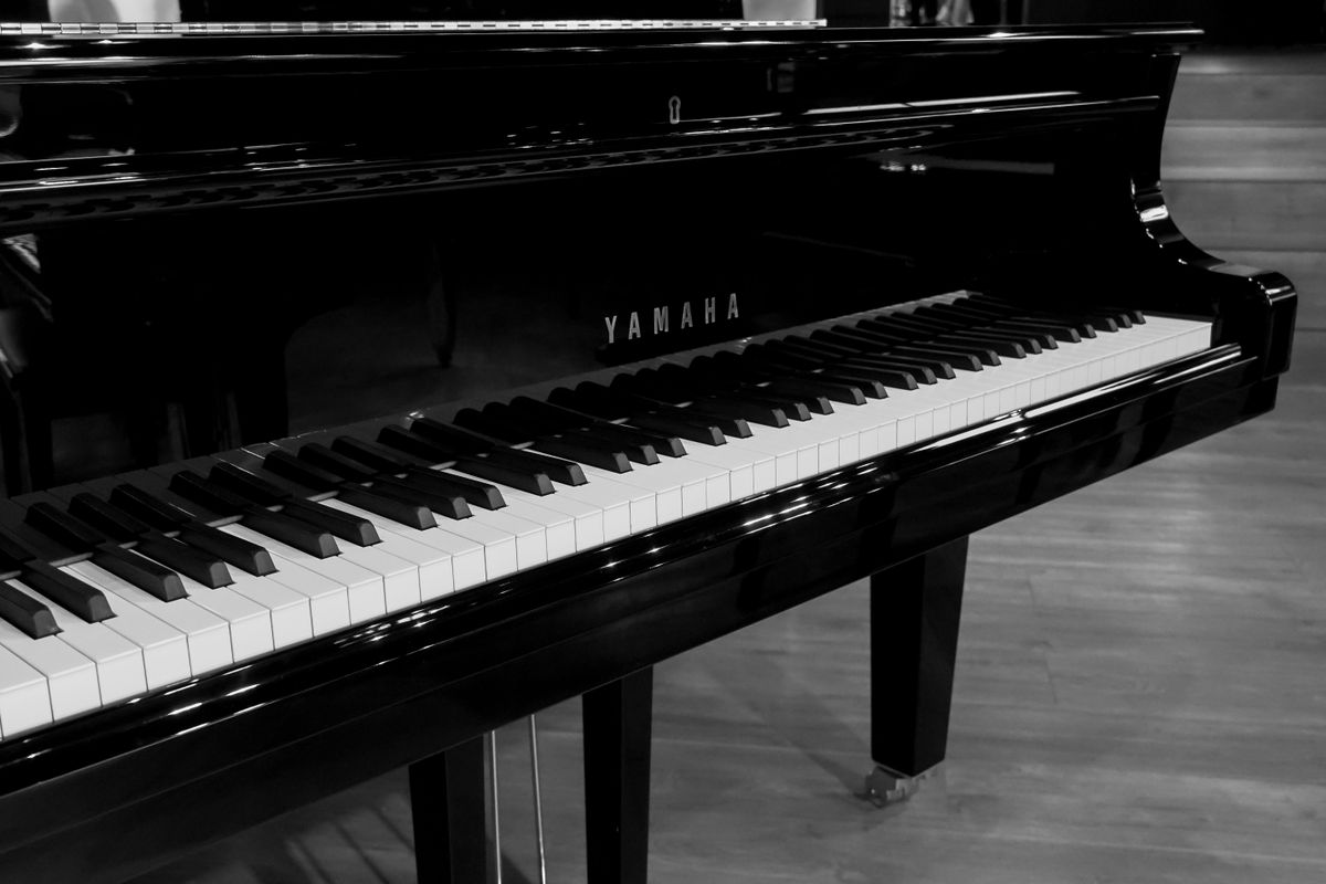 Grand piano trong không gian biểu diễn